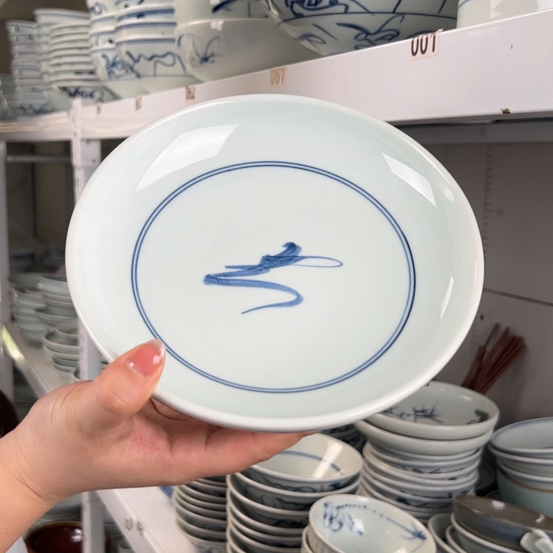 碗微瑕福利山茶花8寸平底古碗（单只装）