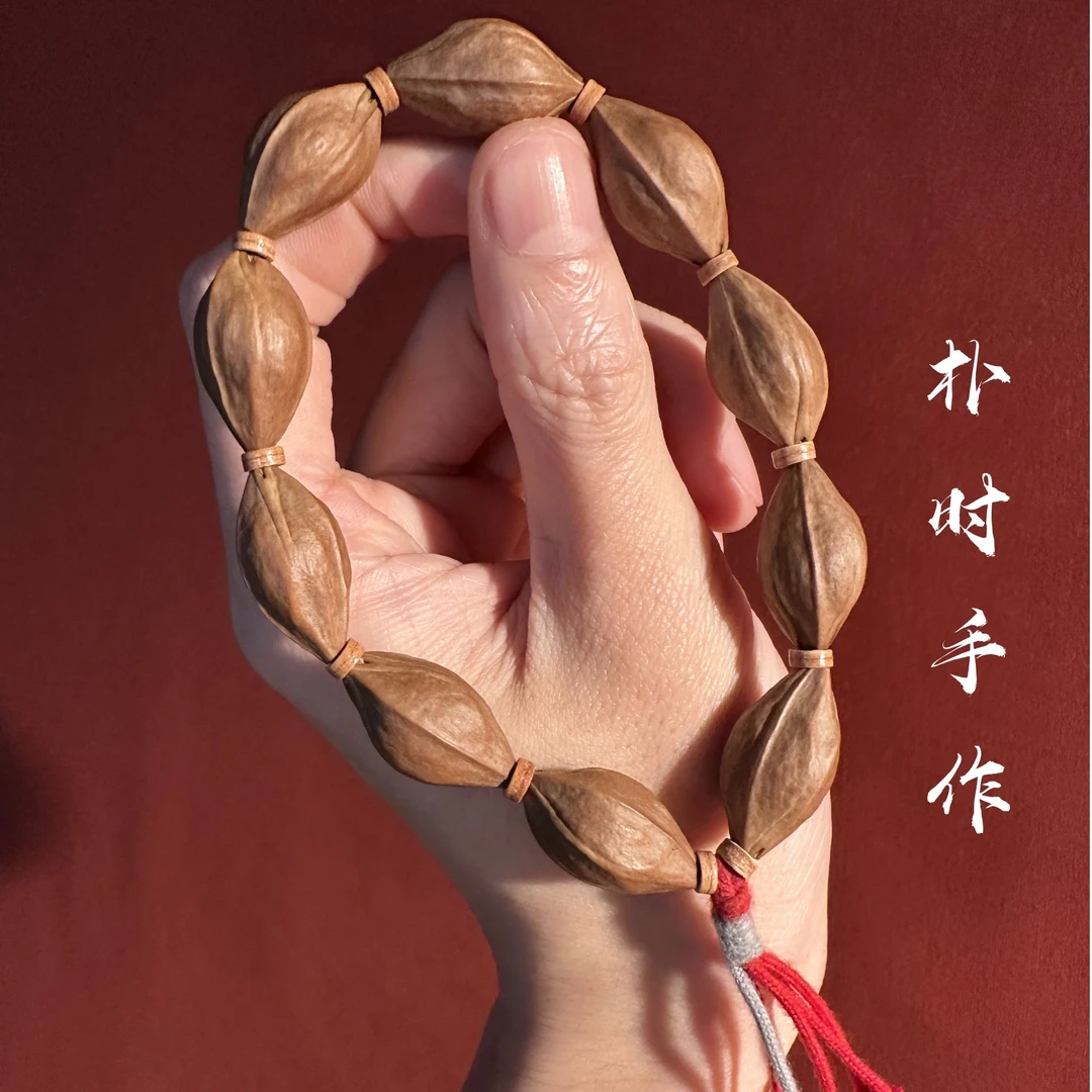 橄榄核素串 直心料手串 原核小籽珠串