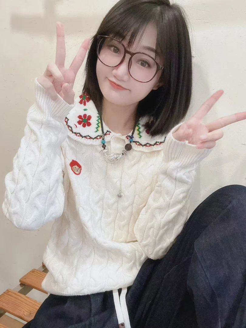 【吉祥如意】 新春限定 超重工娃娃领小熊绵羊毛毛衣
