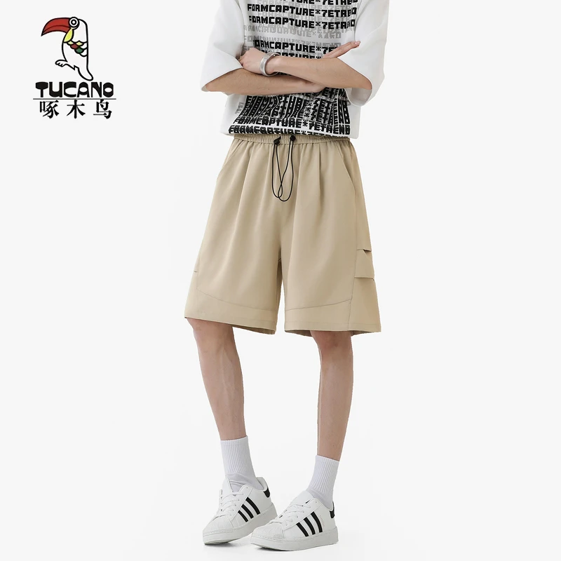 啄木鸟新款美式速干工装短裤男夏季宽松运动五分大码沙滩休闲裤