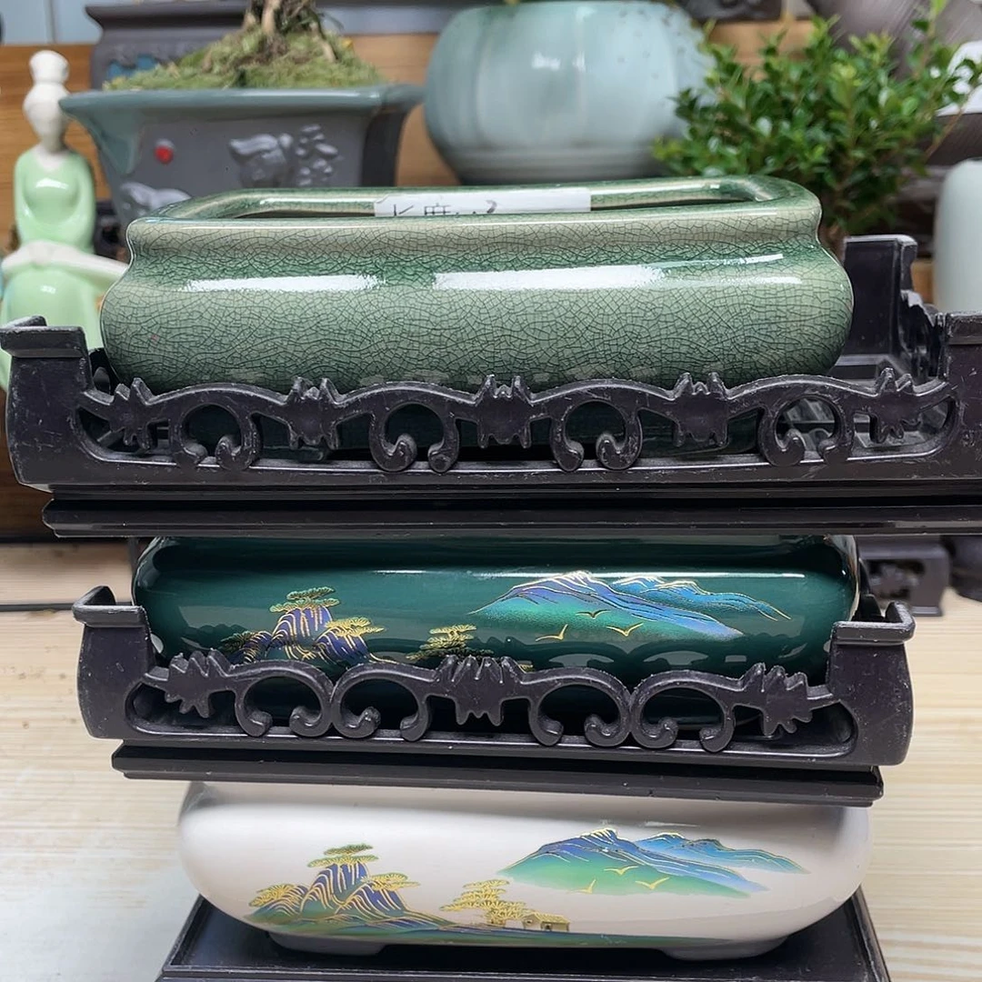 紫砂花盆陶瓷艺术花盆陶瓷