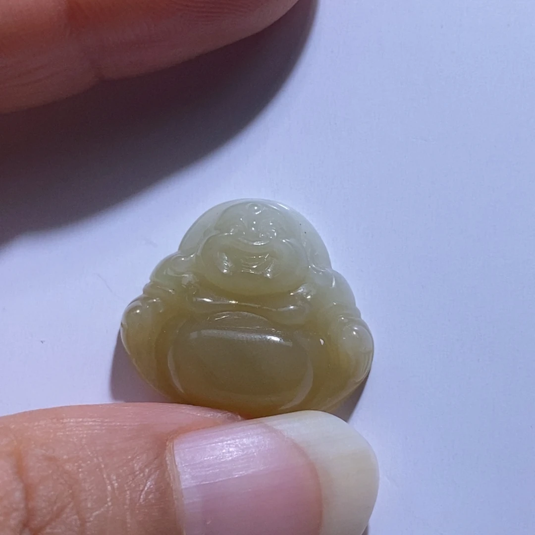翡翠未镶嵌吊坠(不含链)冰黄佛公