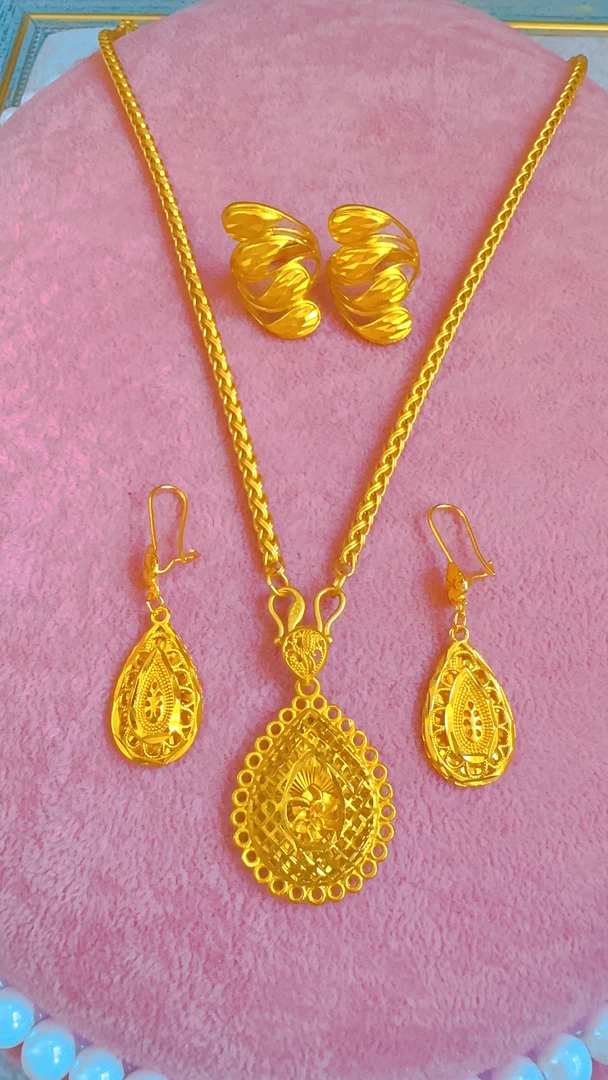 铜合金项链 铜合金项链铜合金项链铜合金项链戒指耳环三件套68-