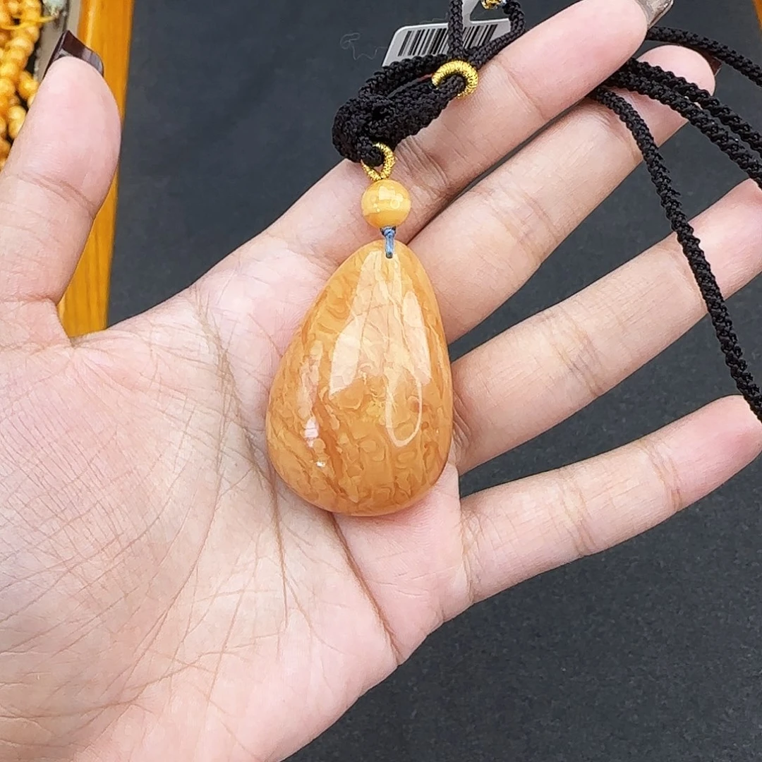 琥珀颈饰未镶嵌吊坠