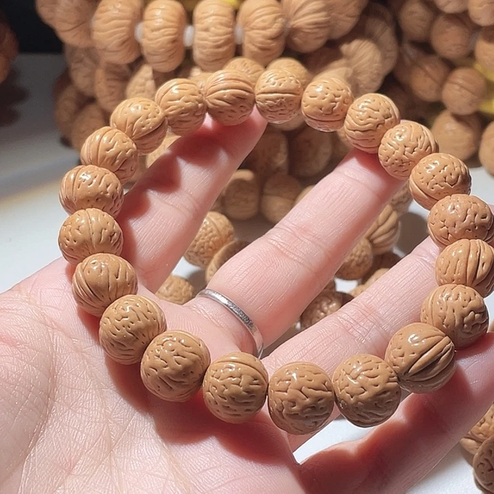 无***言桃核吊坠桃核手串野生19