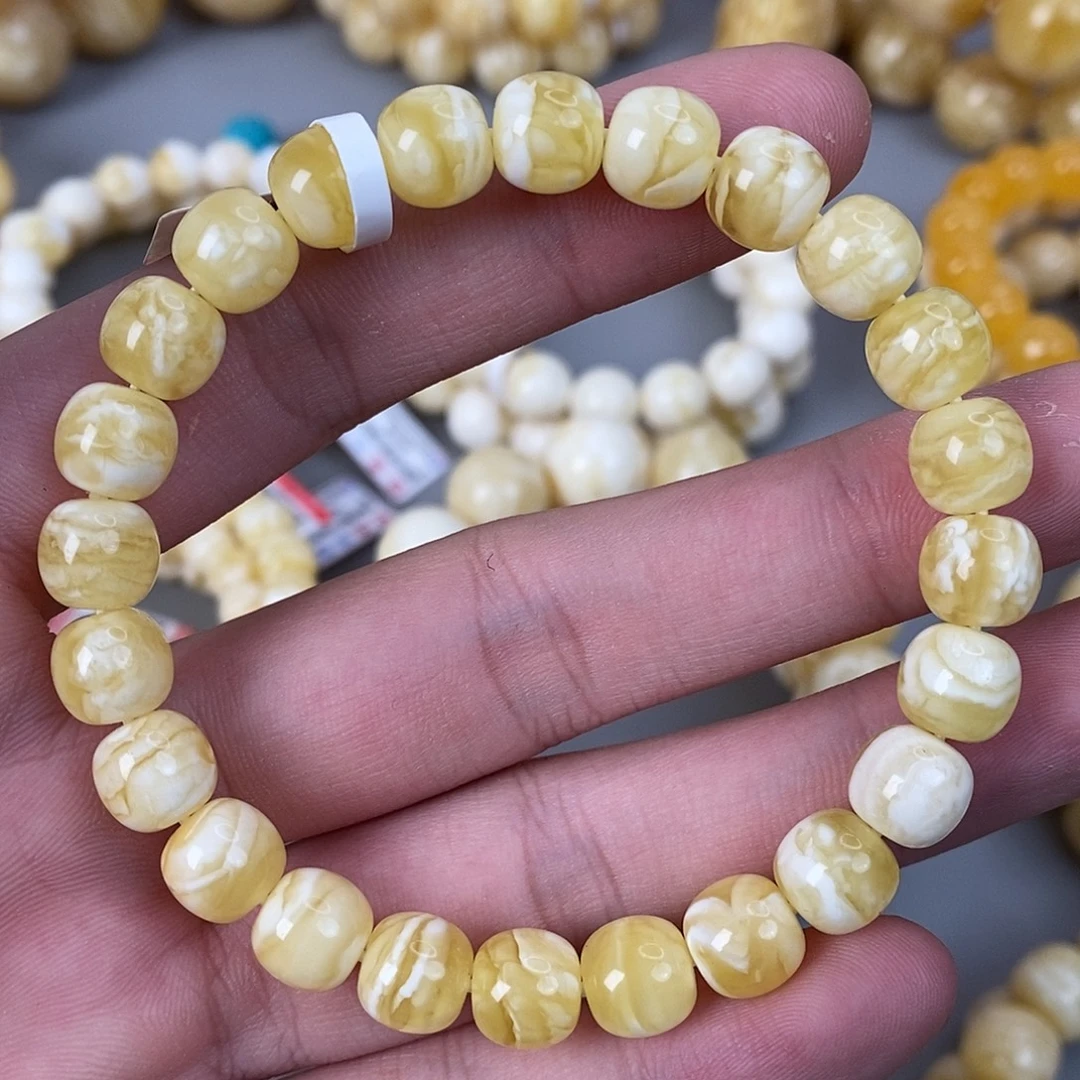 琥珀未镶嵌珠宝奇石9mm 10.6g