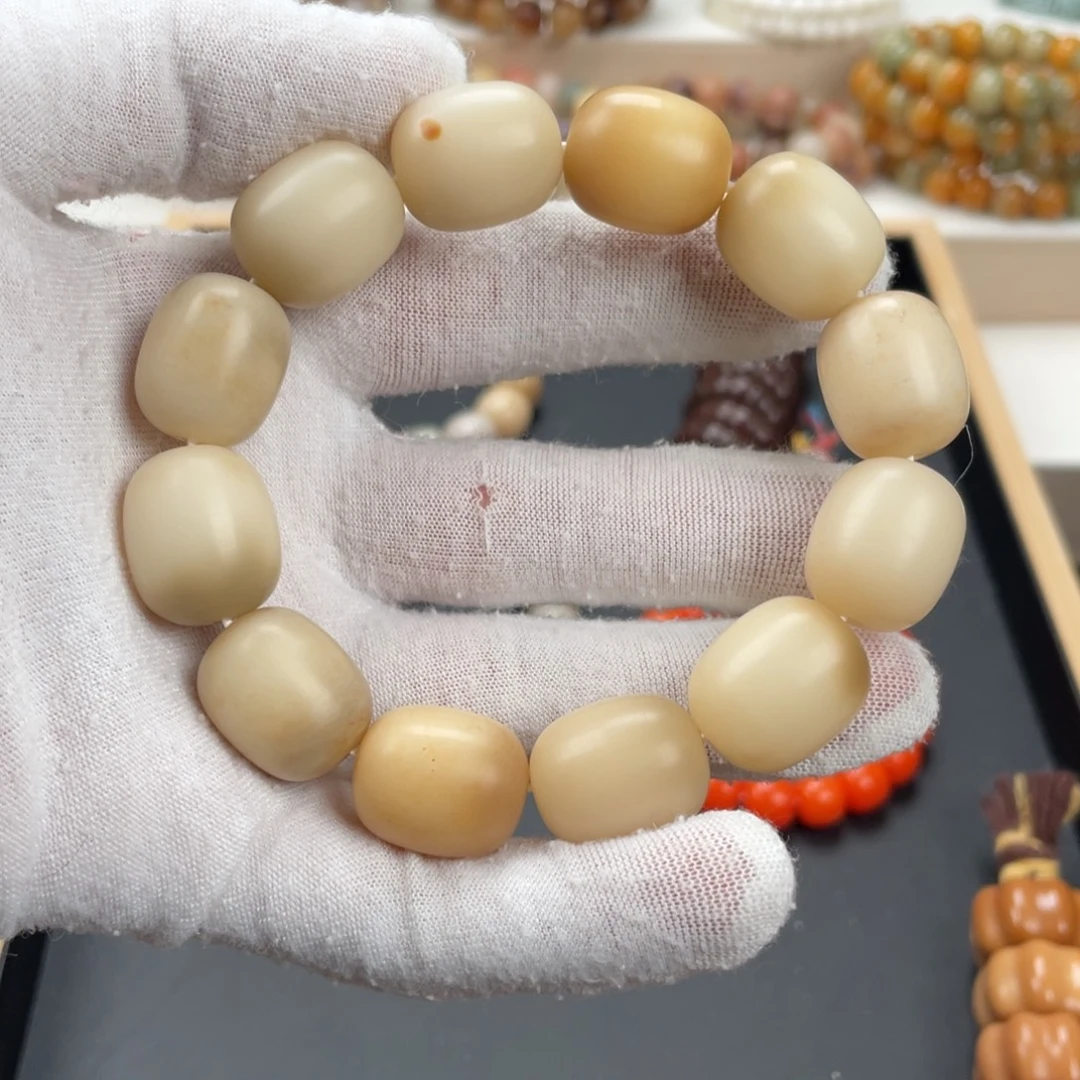 白玉菩提吊坠卡20手工干磨年糕通货