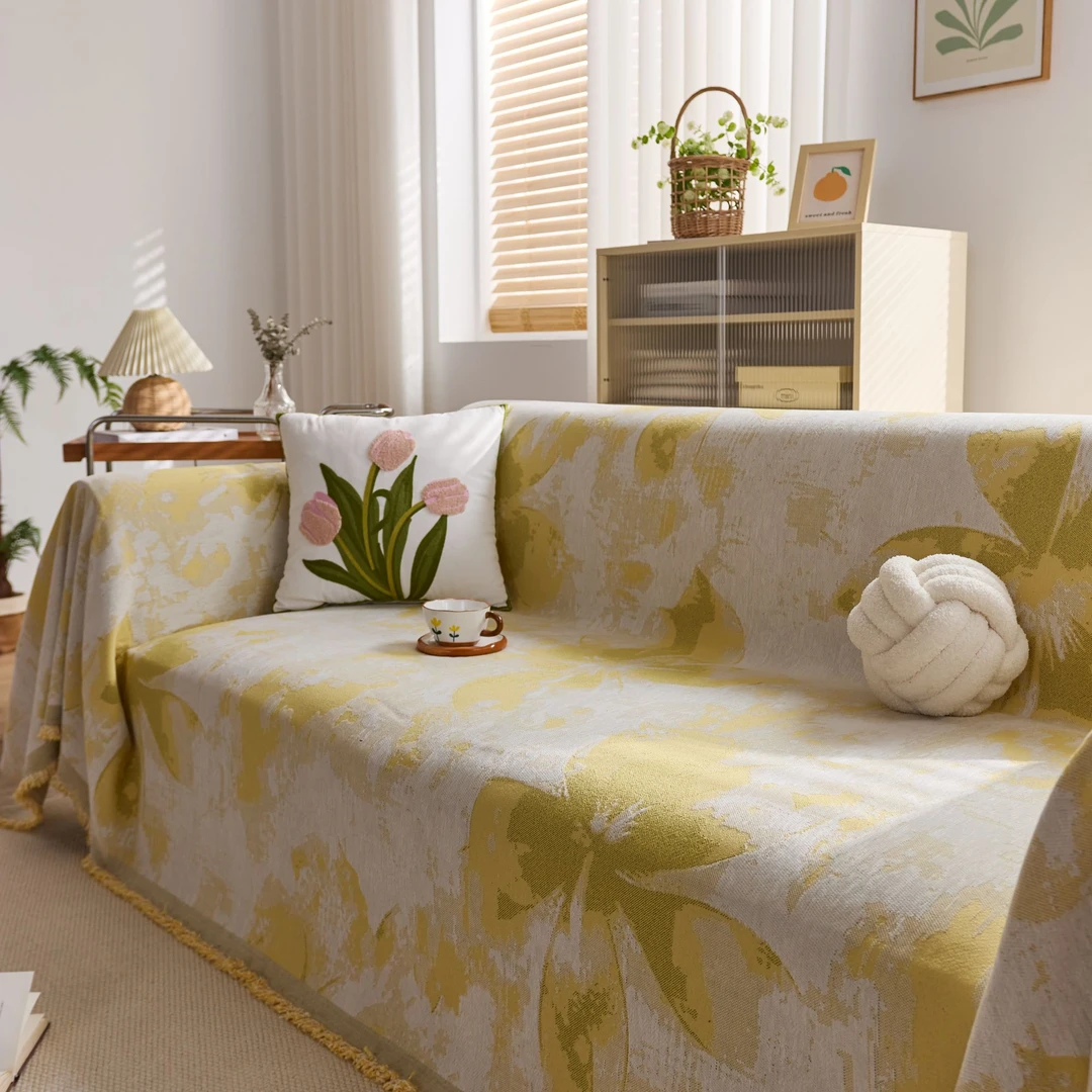 繁花沙发盖布防猫抓全盖网红沙发垫简约简约防滑盖布巾通用款