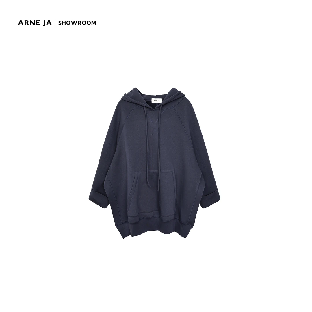 ARNE JA｜无性别呼吸质感重磅立裁斗篷棉帽衫