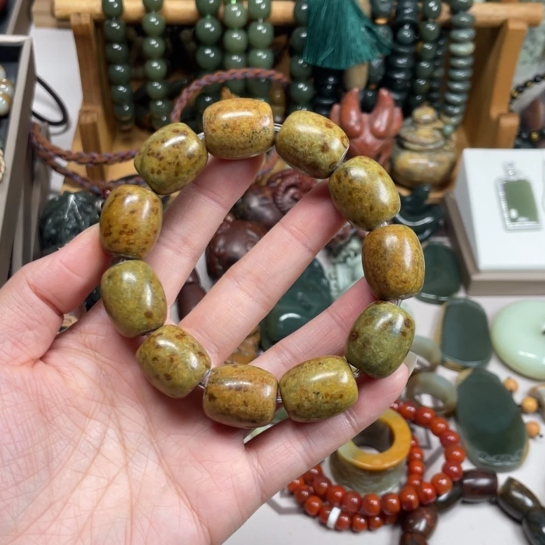 【闪购商品】岫岩河磨玉（透闪石质玉）手链未镶嵌