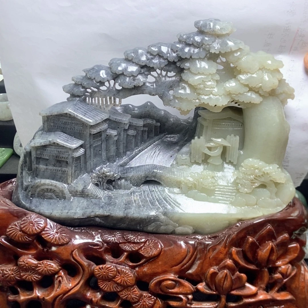 和田玉未镶嵌摆件