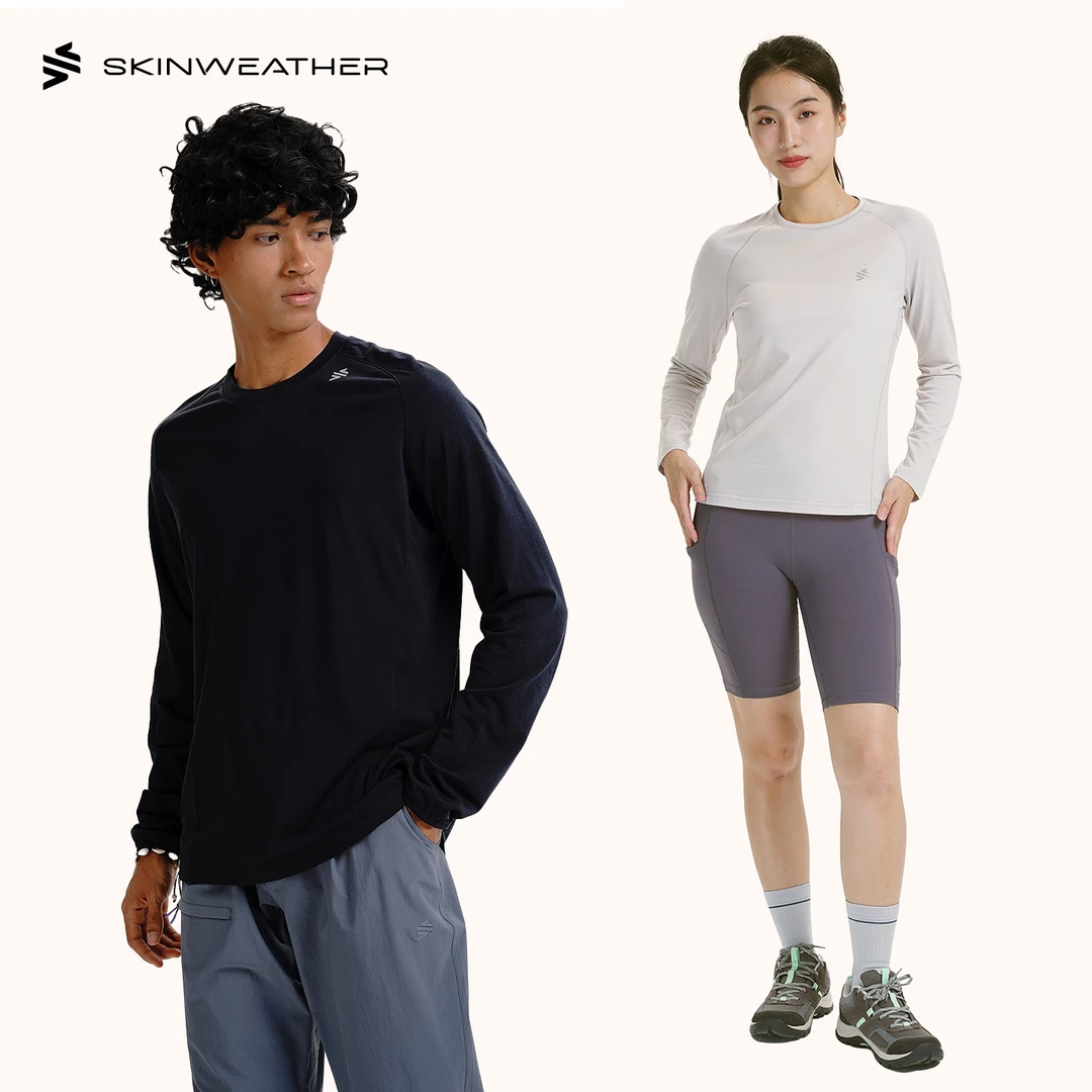 TerraPluse美利奴绵羊毛长袖16.5微米速干衣户外跑步骑行徒步