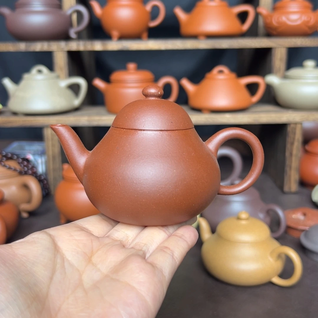 紫砂茶壶紫泥梨形130毫升