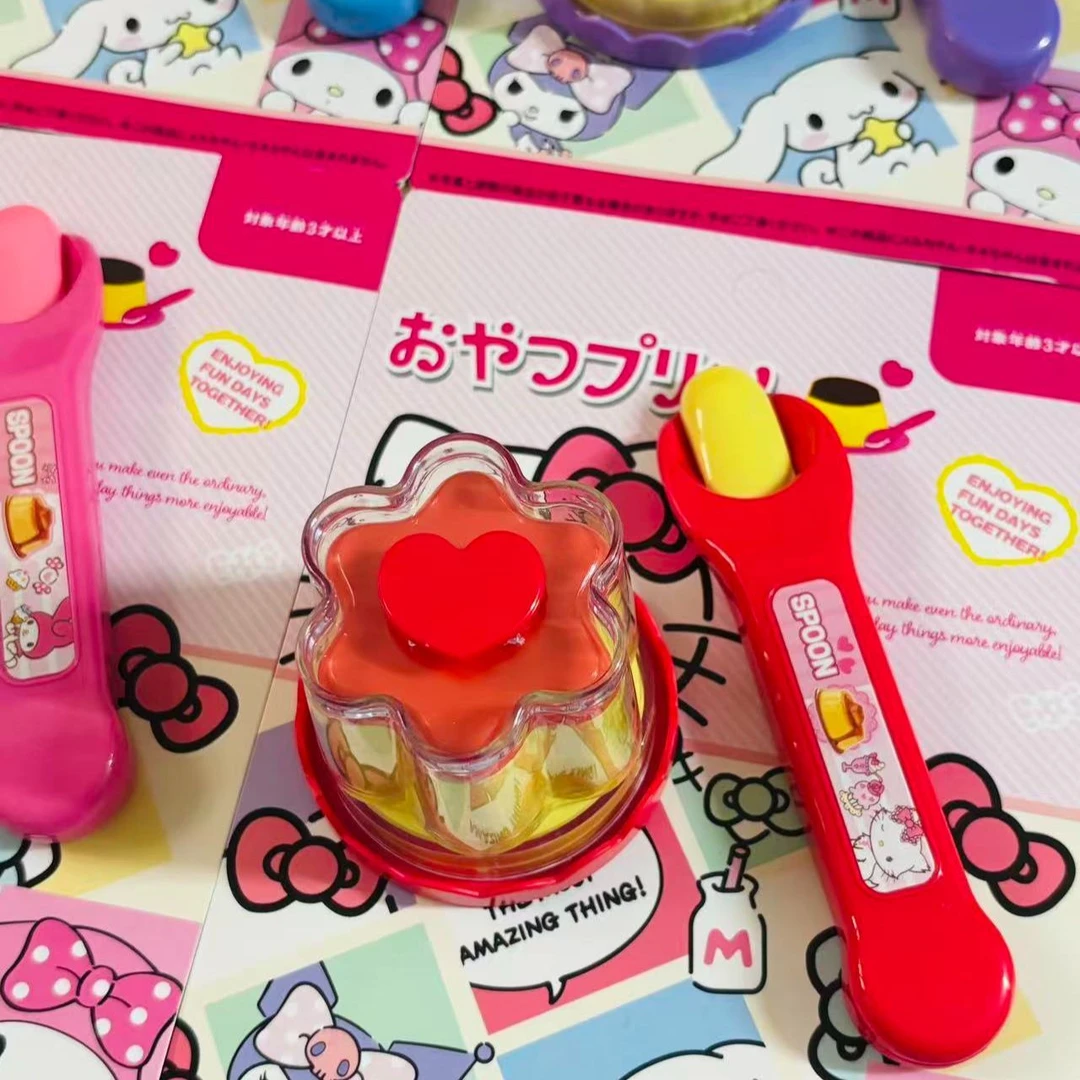 新款hellokitty布丁蛋糕喂养过家家套装礼物玩具喂食小朋友喜欢