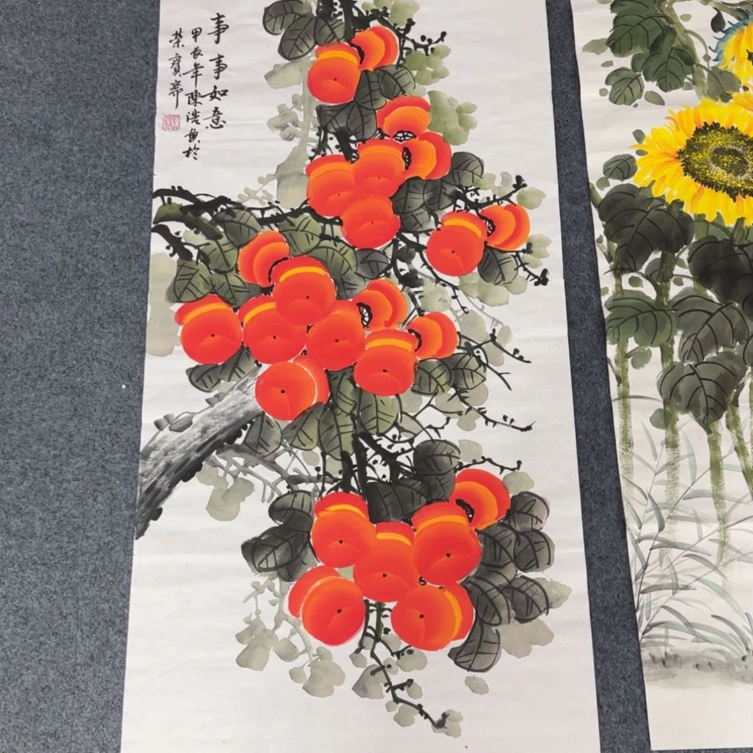 国画尺寸50X100手绘作品