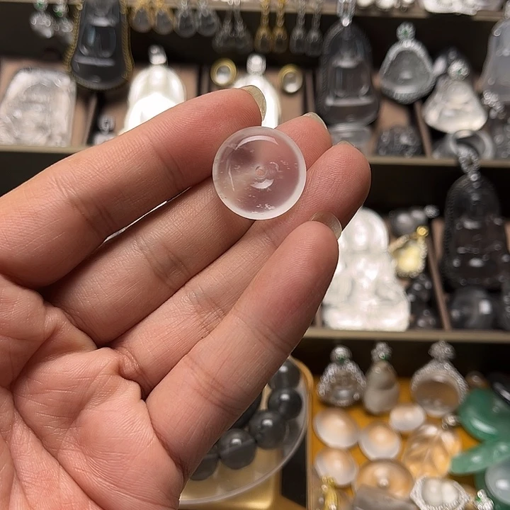 虾***！未镶嵌平安扣石英质玉