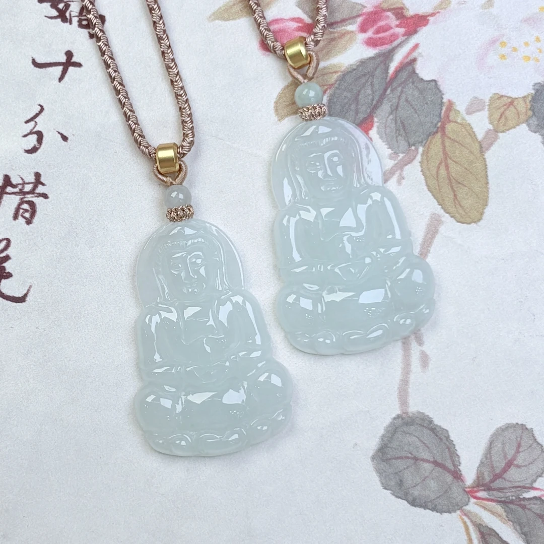 286035/天然缅甸翡翠A货正装观音吊坠 多样性一件发