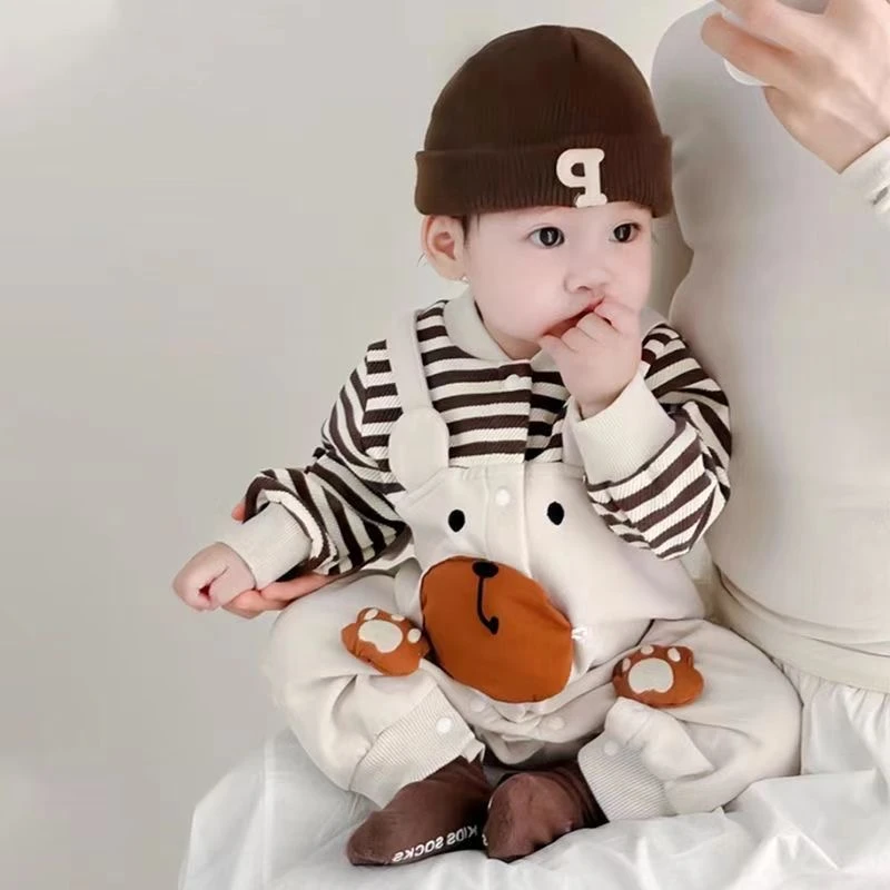 春秋婴儿连体衣宝宝衣服新生儿男女超萌小熊长袖秋季可爱哈衣爬服