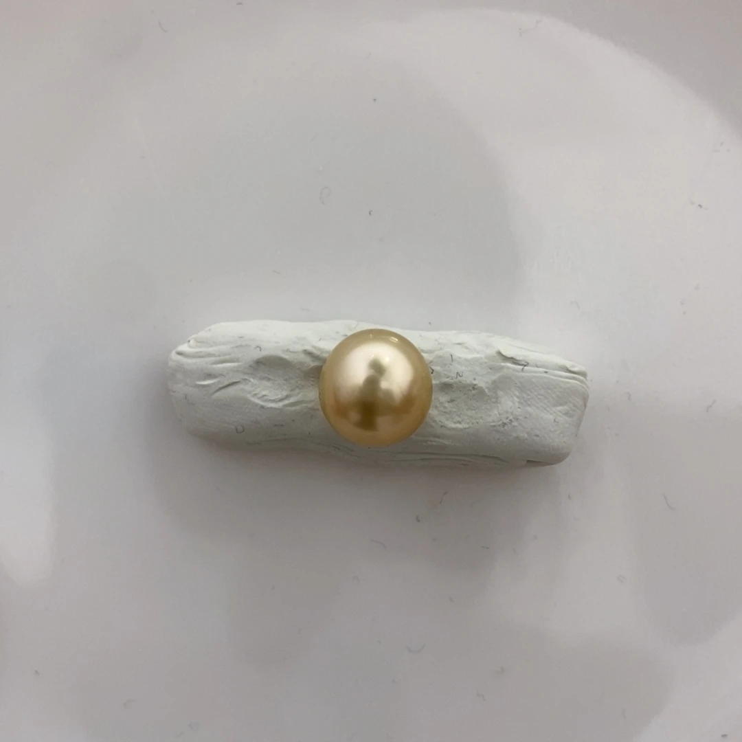 海水珍珠裸珠金珠圆珠10.3mm近圆