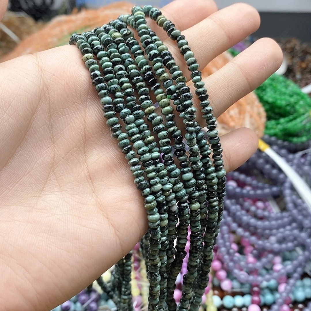 玛瑙/玉髓未镶嵌珠宝半成品一条天然2X4mm野石隔片