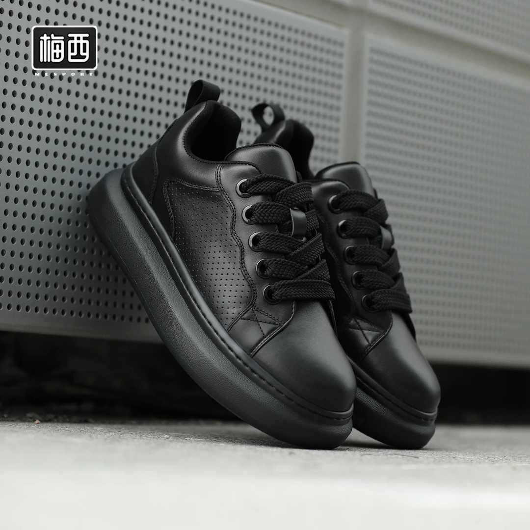 【卓老板自制】Bern伯尔尼头层牛皮休闲板鞋男增高厚底休闲鞋YX3028