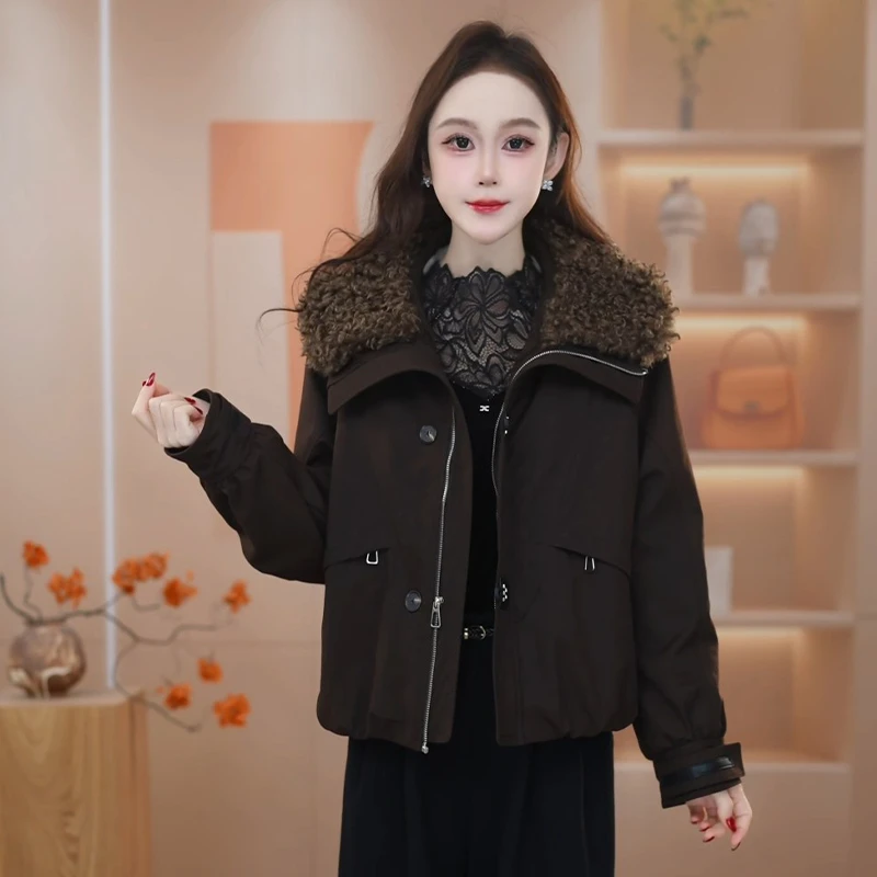 妍2025年冬季新款时尚气质显瘦百搭加厚保暖女士休闲外套M-3XL