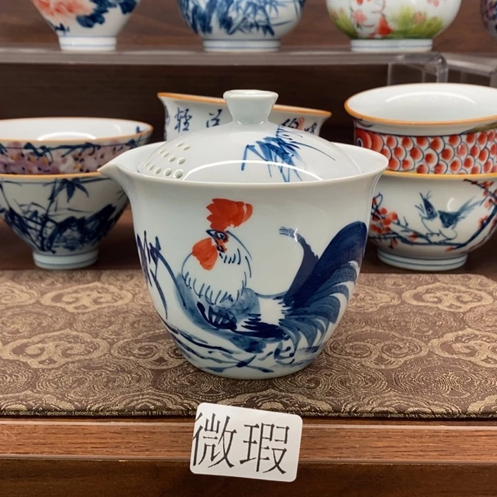 釉下老陶泥手工绘制