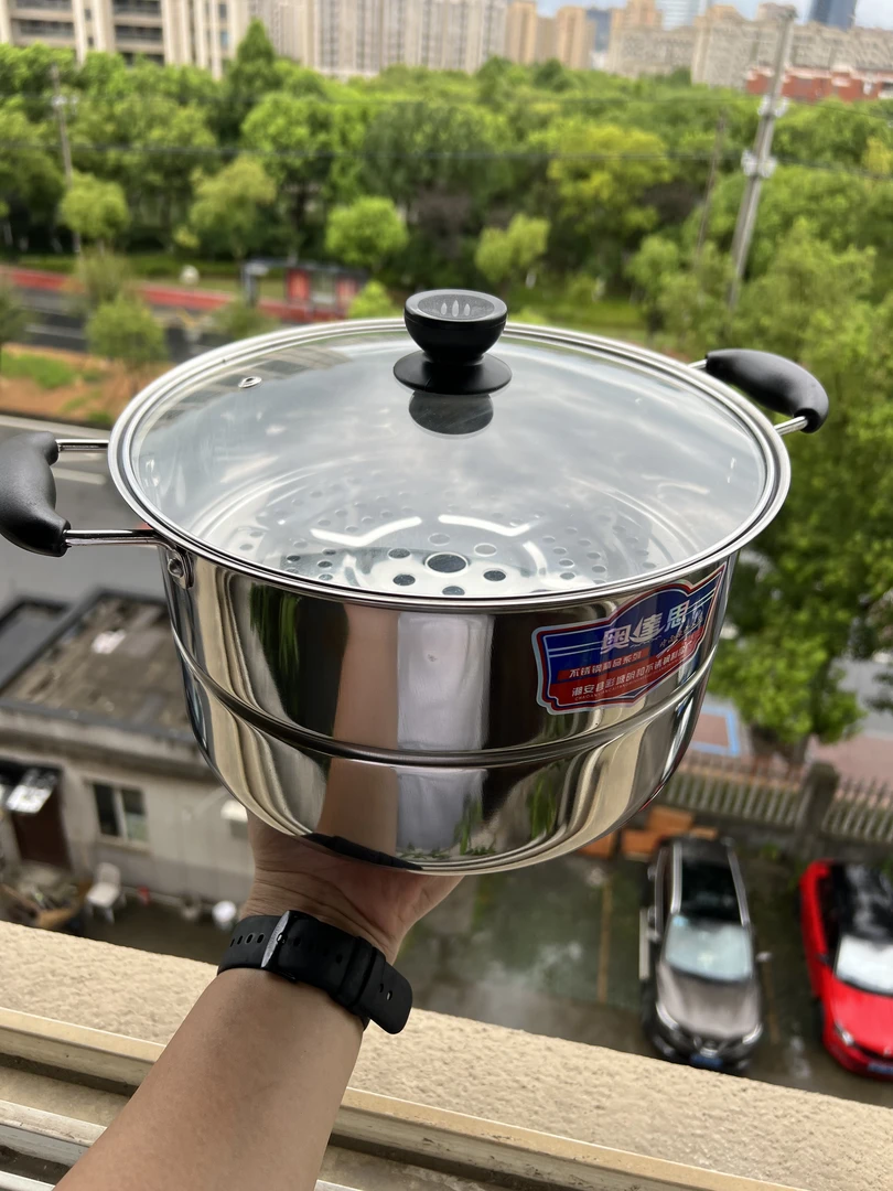 【26cm】尾货处理单篦汤蒸锅微瑕尾货炖锅防烫特厚不锈钢