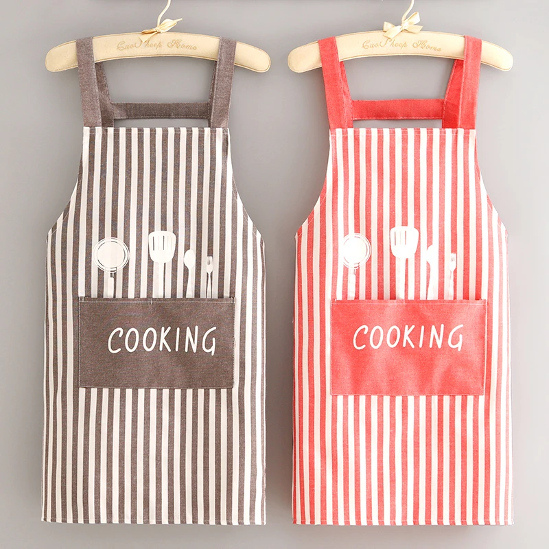 新款耐磨防污围裙厨房家用时尚透气餐饮做饭围腰成人上班工作服女