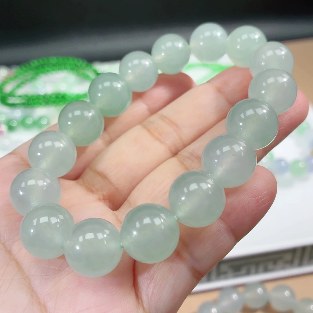 翡翠未镶嵌手链卡12-13