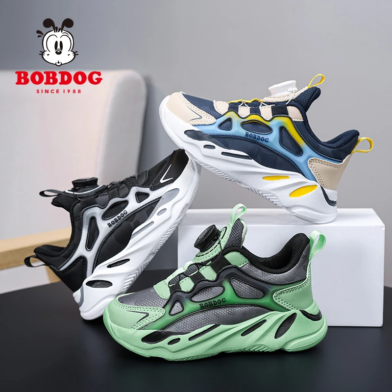 【限购一双】巴布豆秋冬款儿童皮面加绒男童篮球鞋2024男童运动鞋