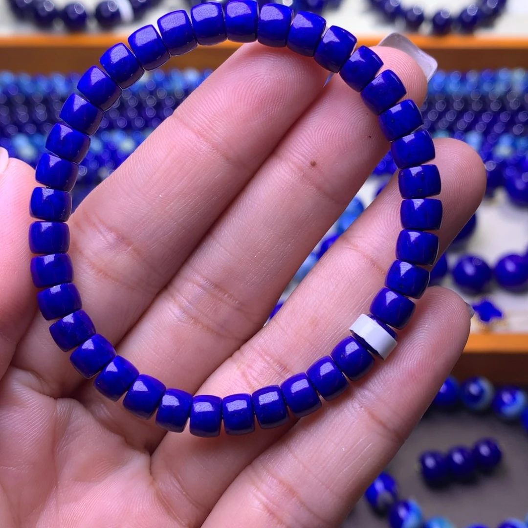 青金石未镶嵌手串6mm