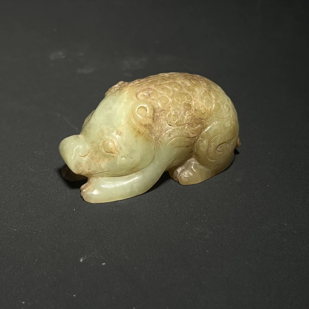 明代隐龙纹玉熊/SH0390803/集萃斋