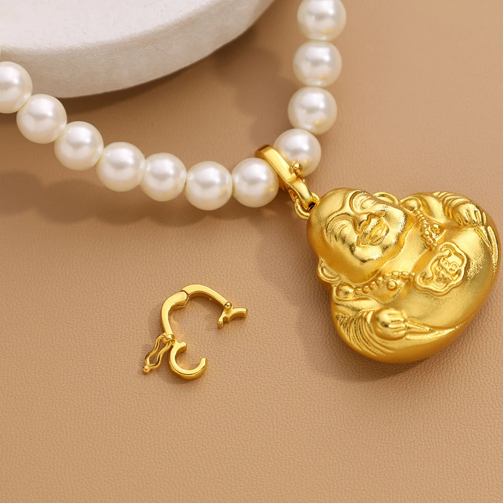 镀18k色简约万能扣头通用配饰吊坠扣头项链挂件DIY多功能扣头配件