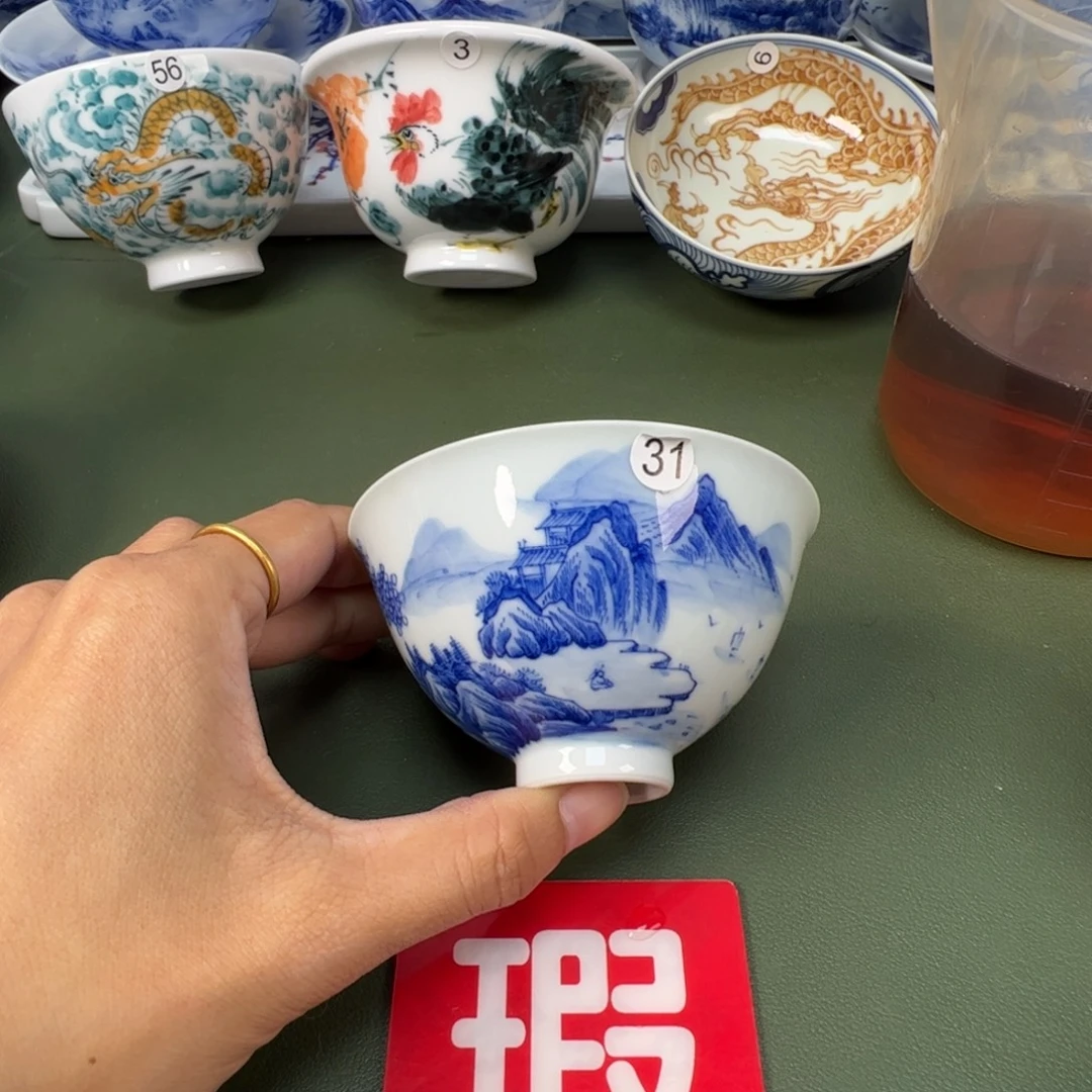 陶瓷景德镇纯手工纯手绘茶具木木31有理