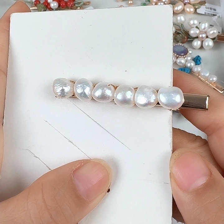 淡水珍珠发饰未镶嵌