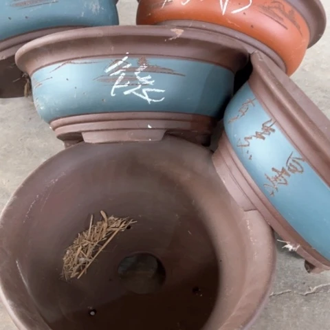 紫砂花盆100-5。      32.5-13微瑕
