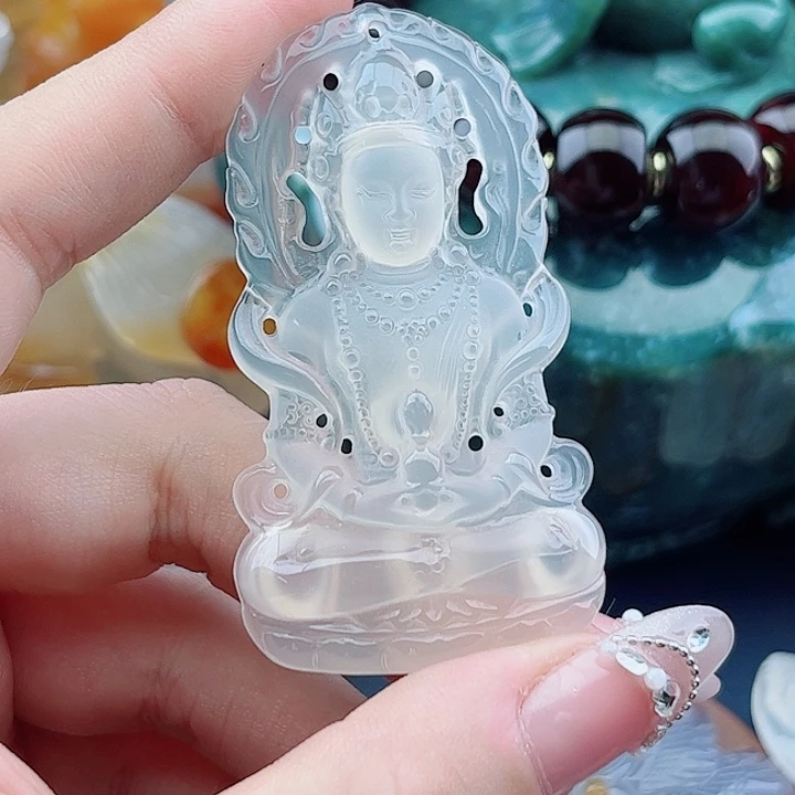 爱***人玛瑙未镶嵌手饰吊坠