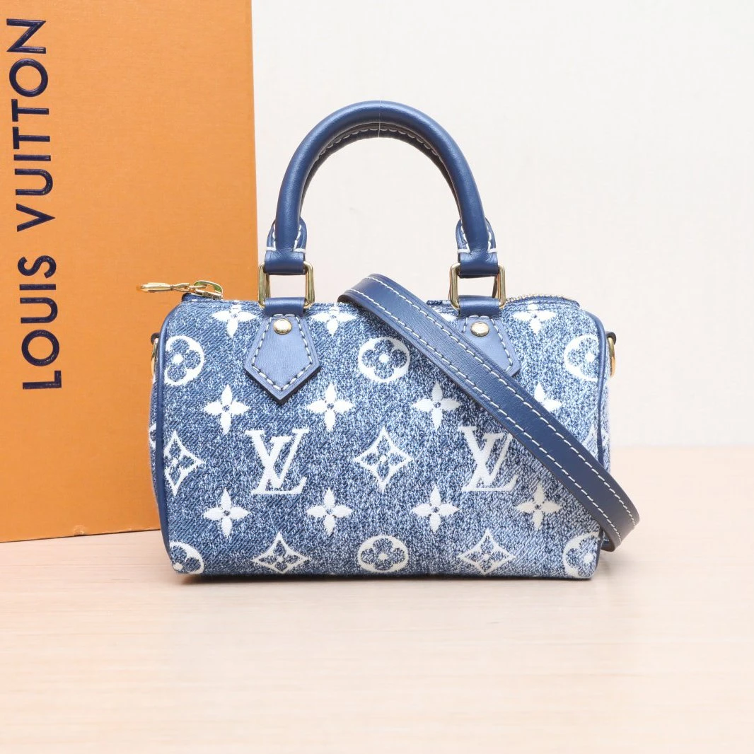 99新 LouisVuitton/路易威登 小花姑姑227086Speedy Nano 16 肩包