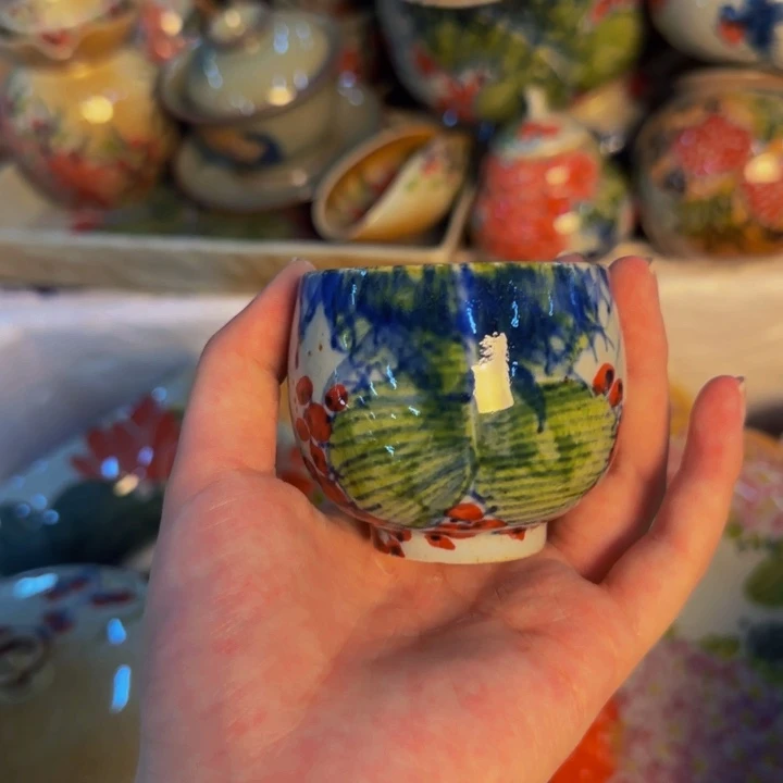 瓷片手工手绘细微不一样