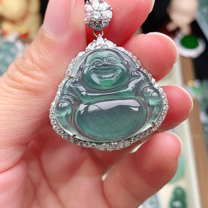 颈饰银S925镶嵌翡翠吊坠