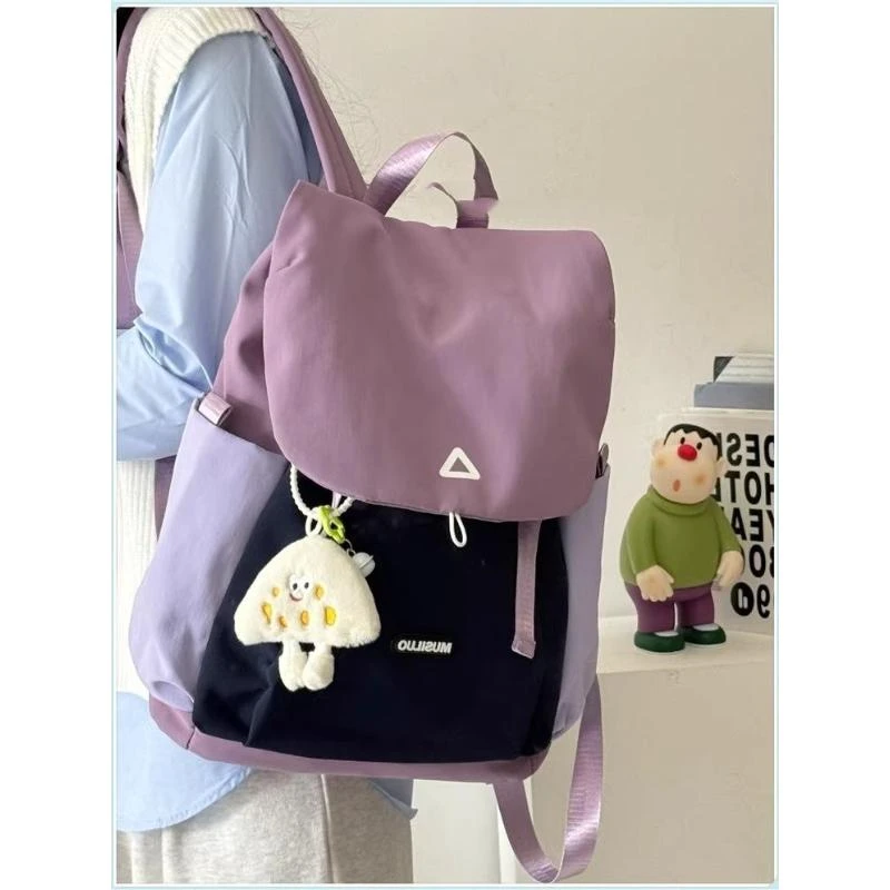 女学生韩版时尚简约书包休闲百搭运动双肩包大容量旅行通勤背包男