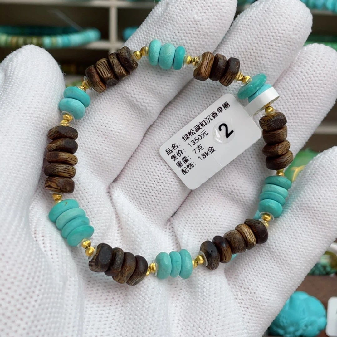 绿松石未镶嵌松石藏扣单圈单圈2