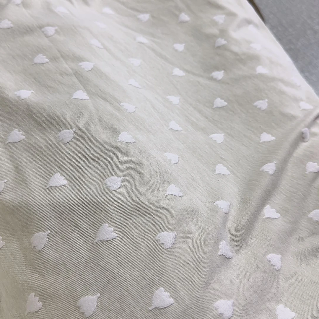 棉20号杏色提花一米