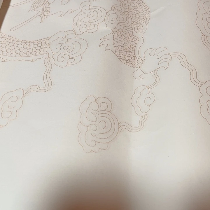 六尺对开白色描龙50