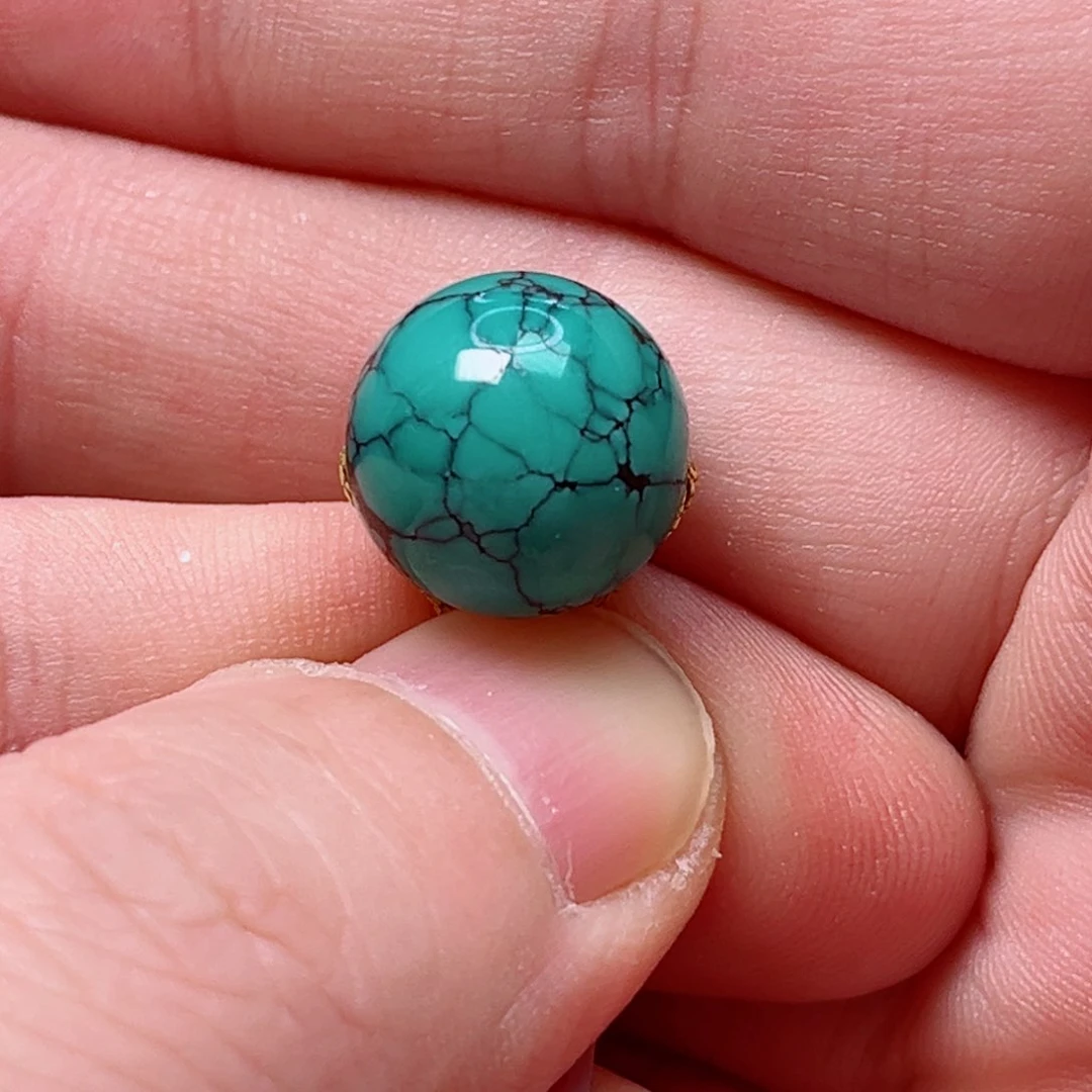 绿松石13.6圆珠未镶嵌