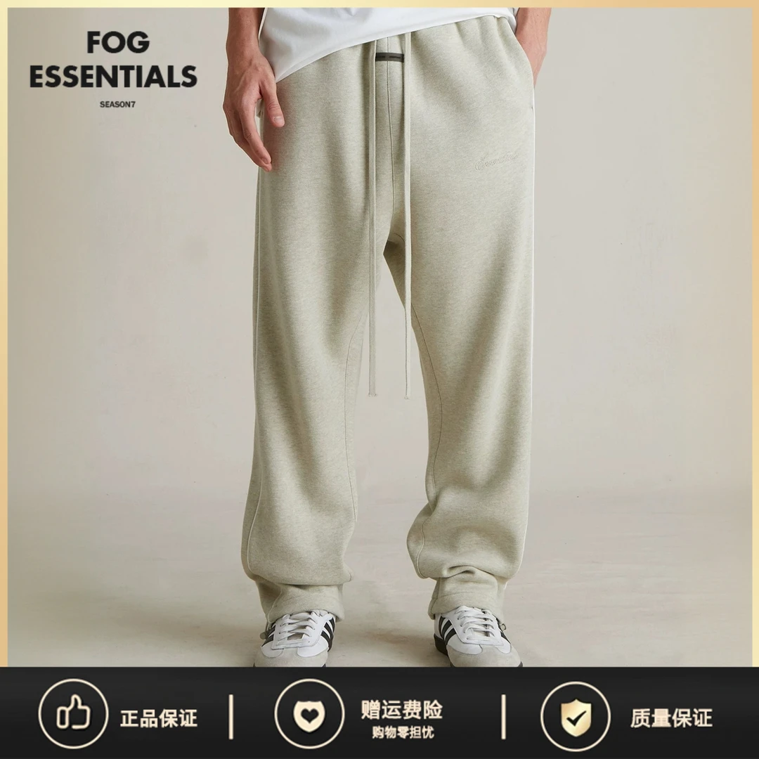 ESSENTIALS 2025刺绣侧镶条直筒裤