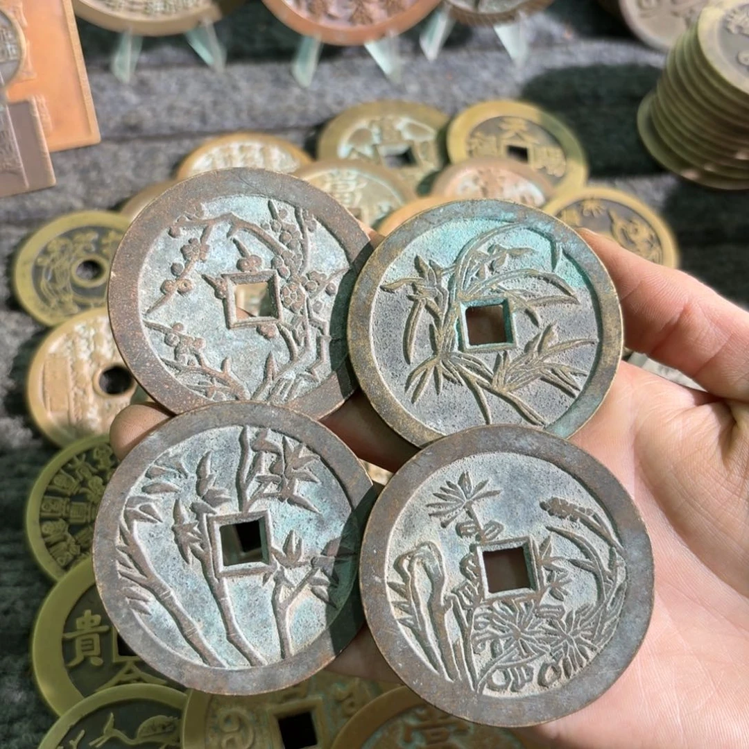 铜花钱手工翻砂铸造工艺品