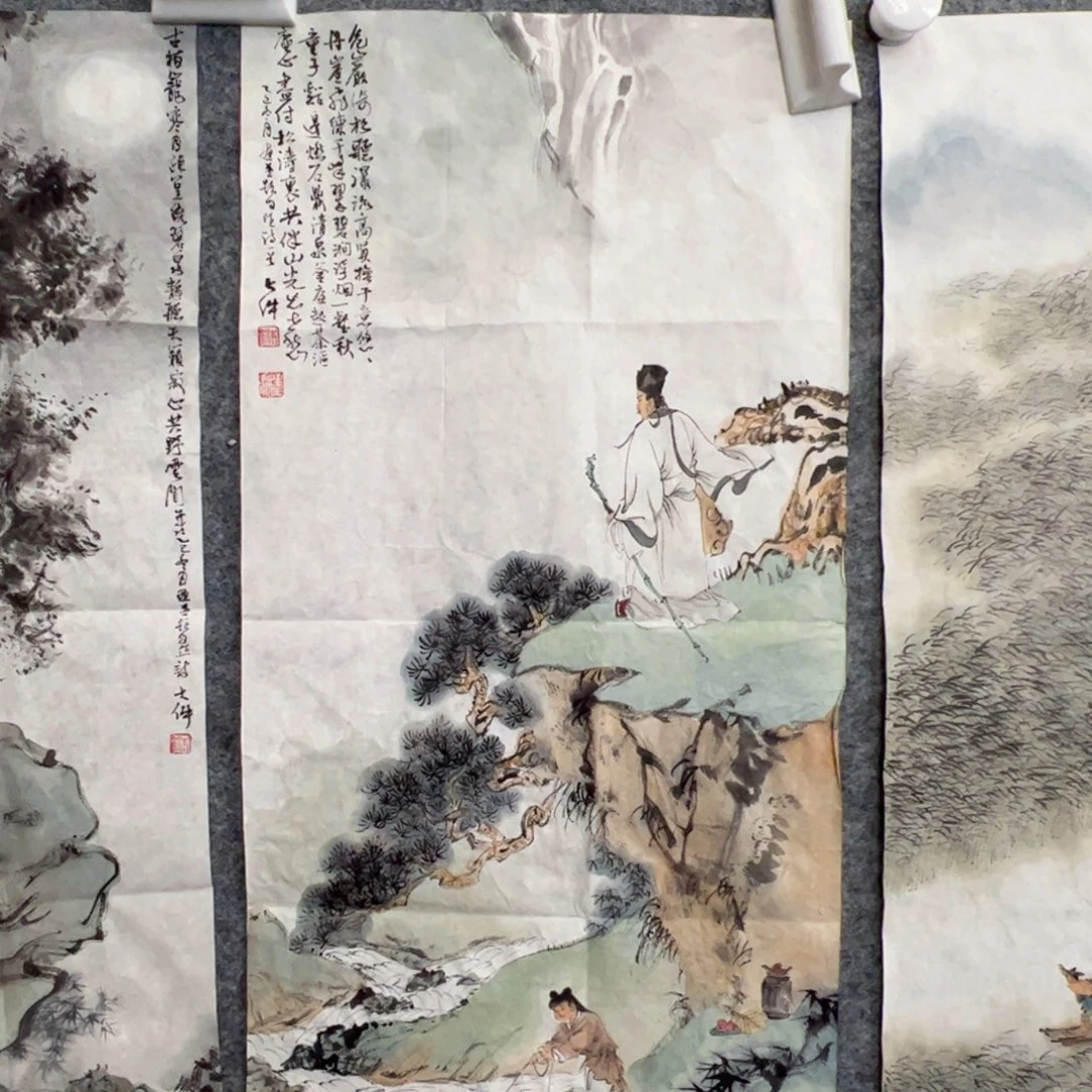 （f38934）执杖行旅 书画