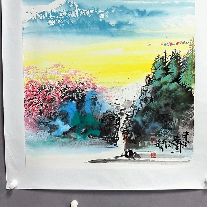 国画亲笔手绘放心去藏